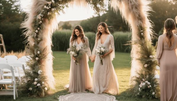 Elle se fond parfaitement dans un mariage bohème chic original