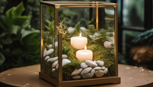 Optez pour une urne mariage originale en terrarium personnalisée